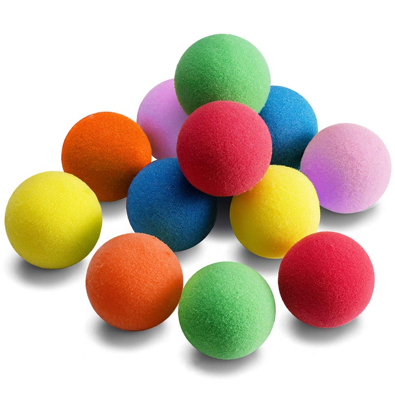 oazoxcx 12 Pieces Soft Foam Balls Lightweight Mini Play Balls for Safe Indoor Toys Fun Vibrant Assorted Colors Orbs Unique Birthday Party Favors for Boys and Girls - Image 1